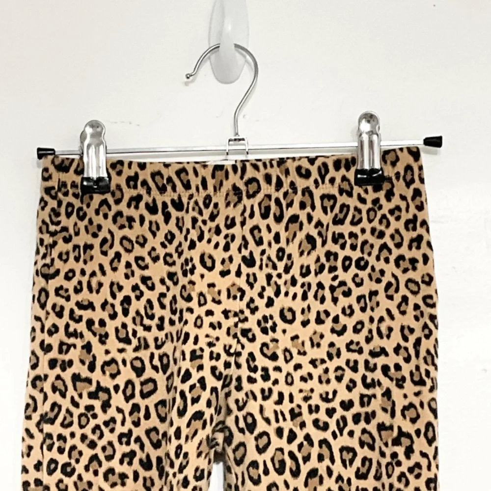Gap Kids Leopard Print Leggings Cotton Stretch Elastic Waist Girls Large 10